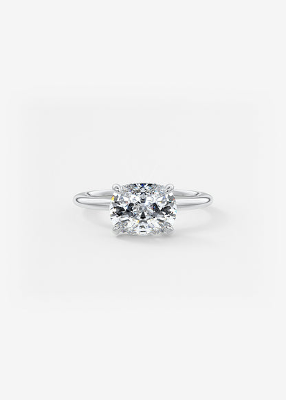 Oval Solitaire With Raised Basket Gallery Lab Grown Diamond Engagement Ring