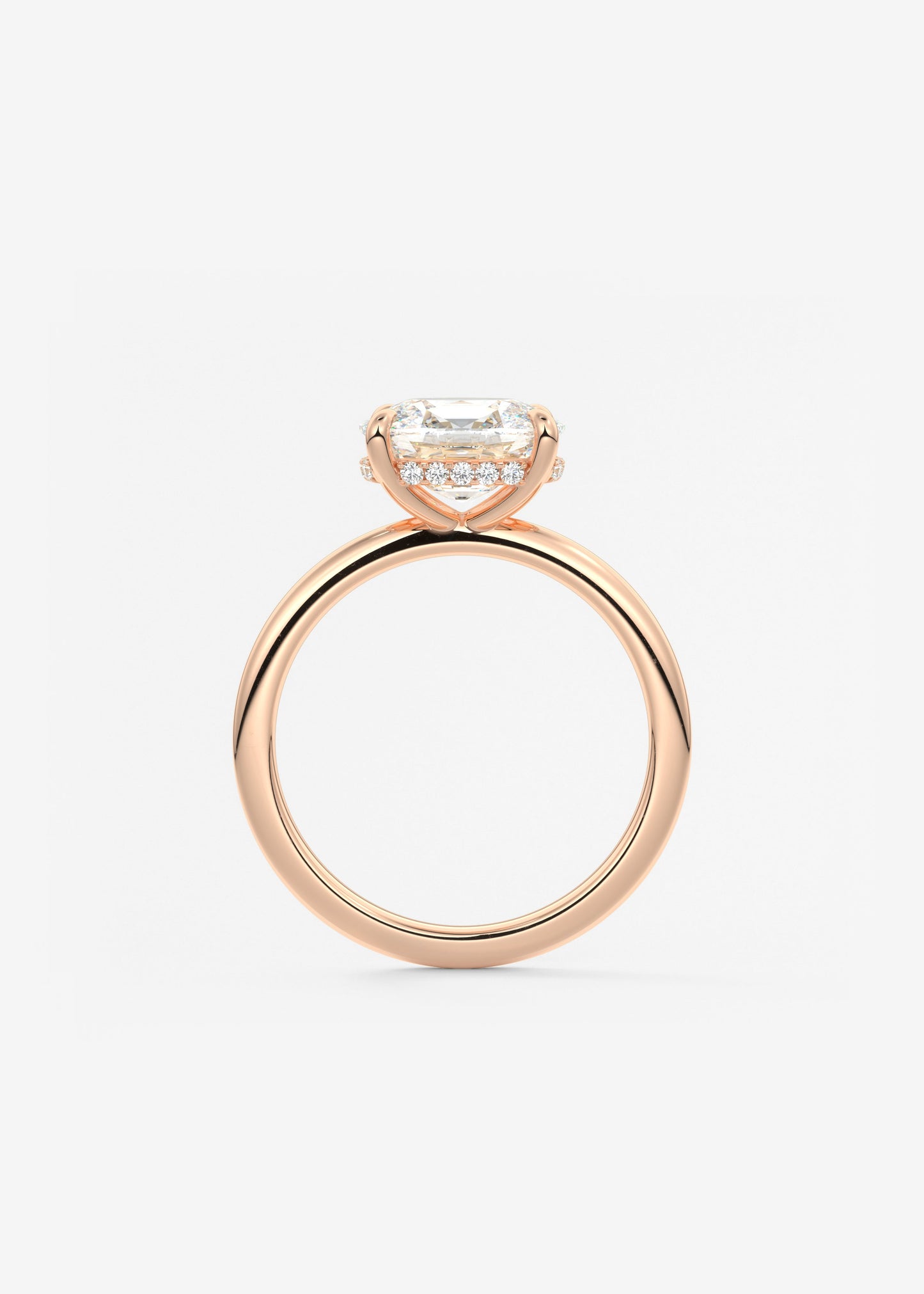Oval Solitaire With Raised Basket Gallery Lab Grown Diamond Engagement Ring