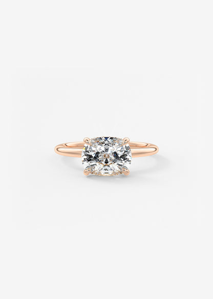 Oval Solitaire With Raised Basket Gallery Lab Grown Diamond Engagement Ring