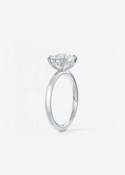 Oval Solitaire With Raised Basket Gallery Lab Grown Diamond Engagement Ring