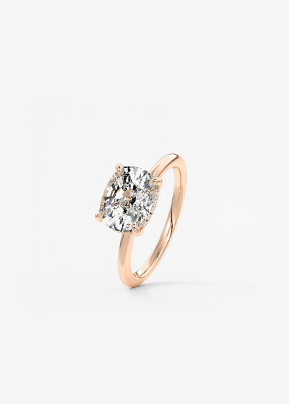 Oval Solitaire With Raised Basket Gallery Lab Grown Diamond Engagement Ring
