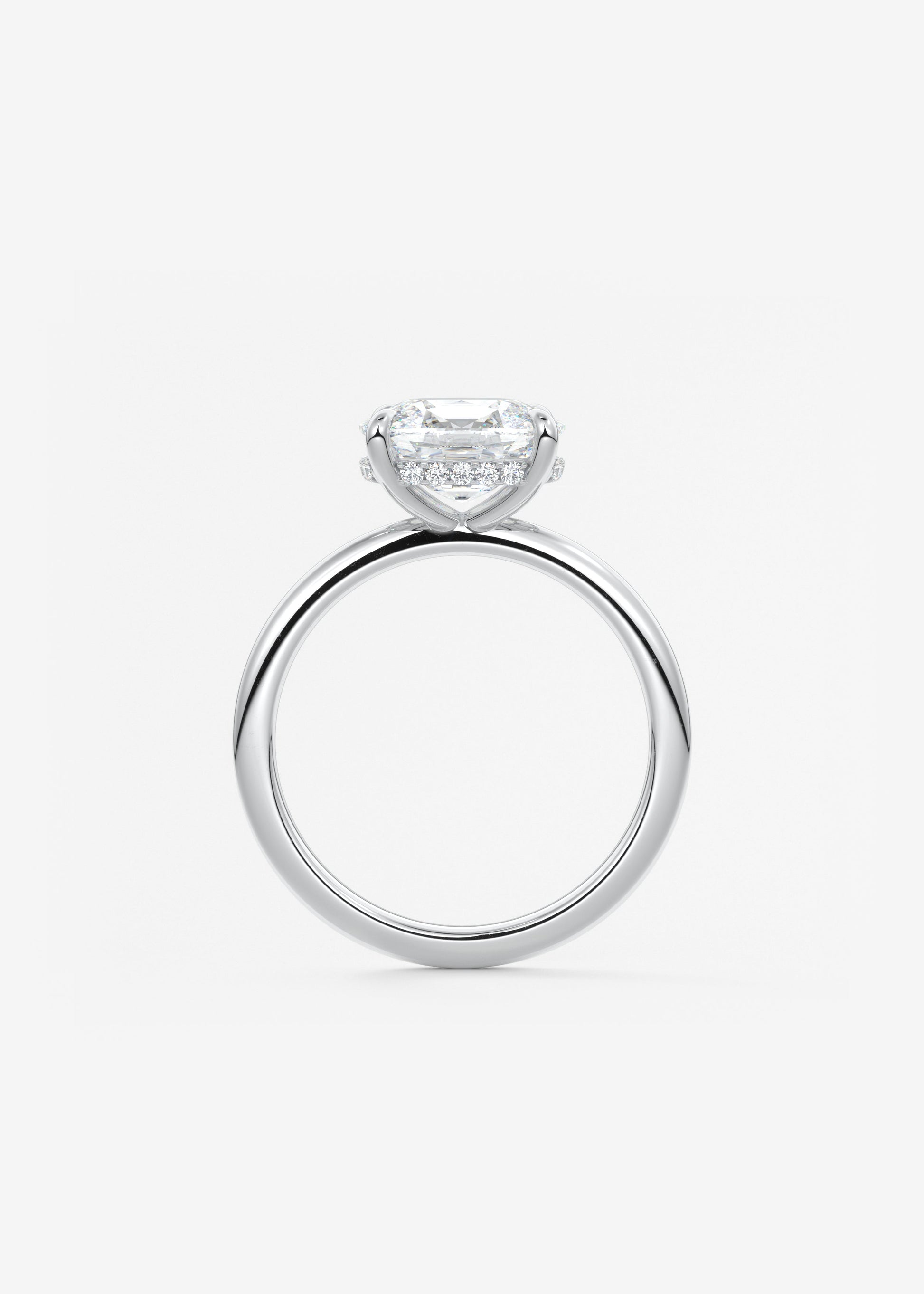 Oval Solitaire With Raised Basket Gallery Lab Grown Diamond Engagement Ring