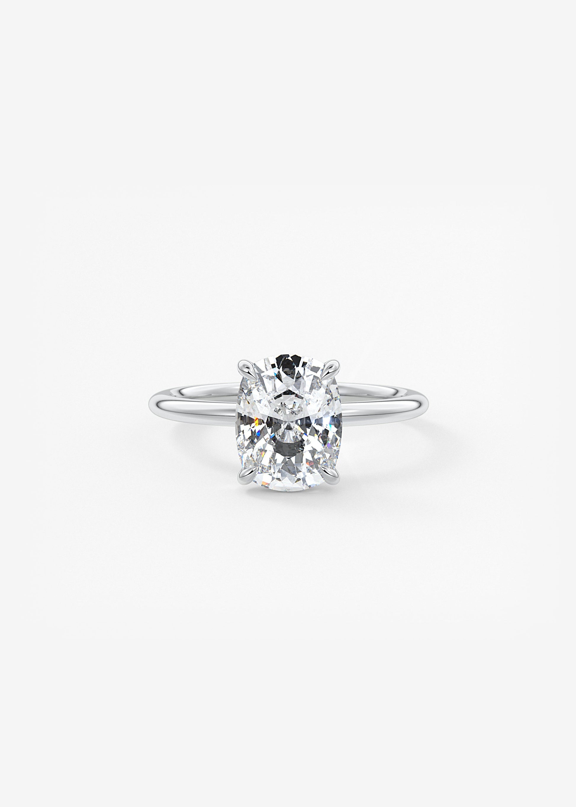 Oval Solitaire With Raised Basket Gallery Lab Grown Diamond Engagement Ring