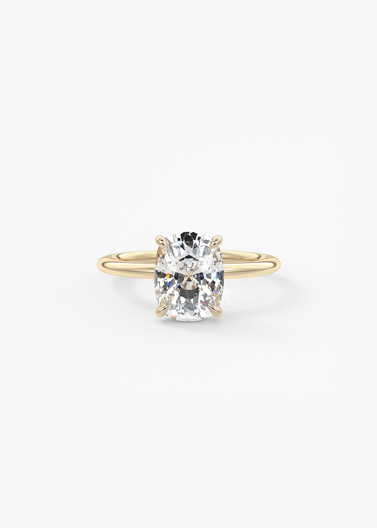 Oval Solitaire With Raised Basket Gallery Lab Grown Diamond Engagement Ring