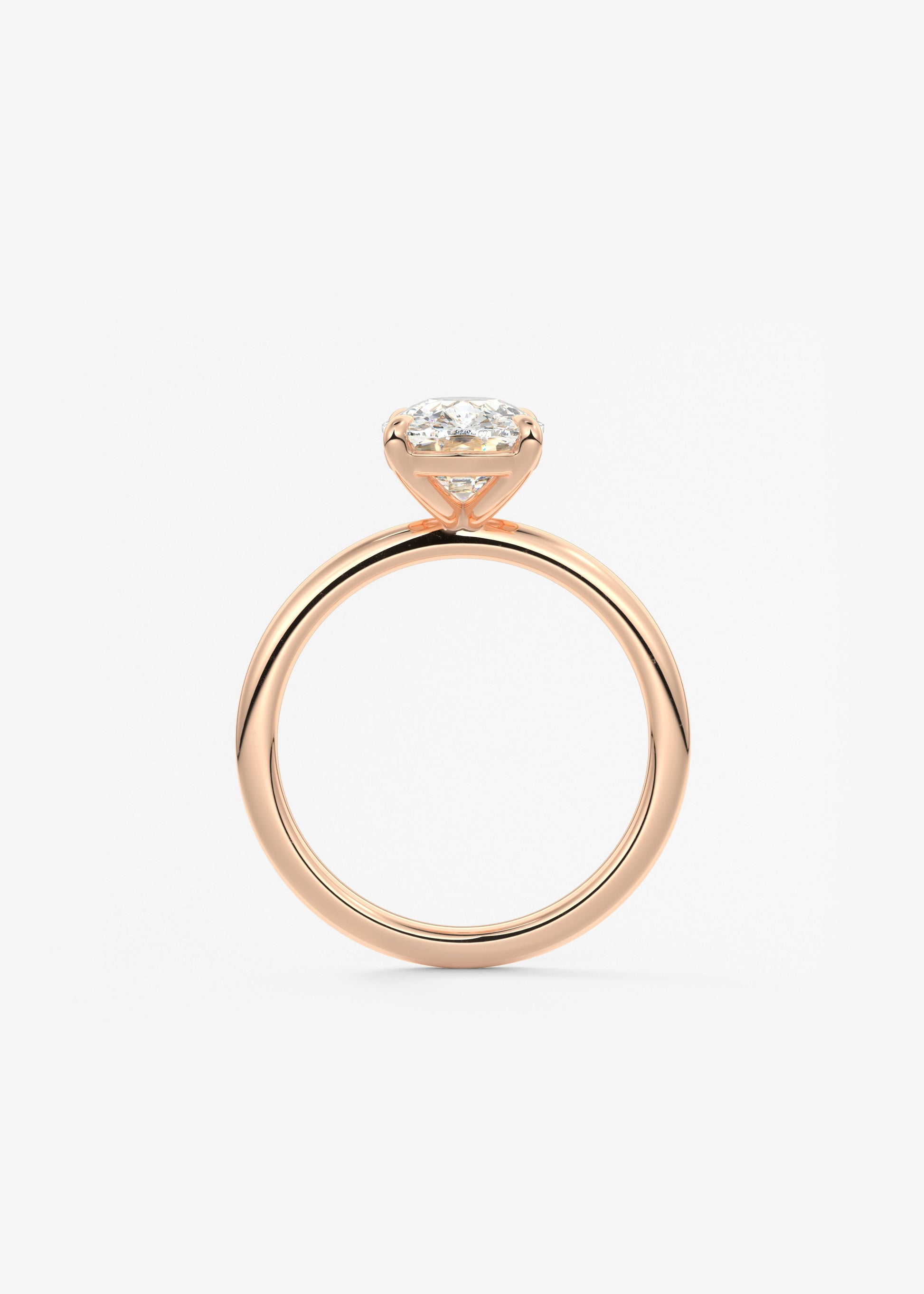 Oval Solitaire With Raised Basket Gallery Lab Grown Diamond Engagement Ring