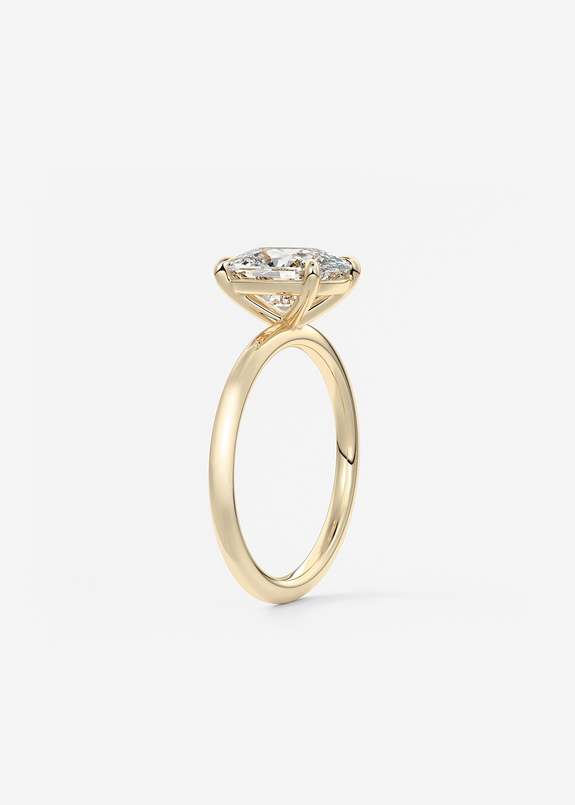 Oval Solitaire With Raised Basket Gallery Lab Grown Diamond Engagement Ring