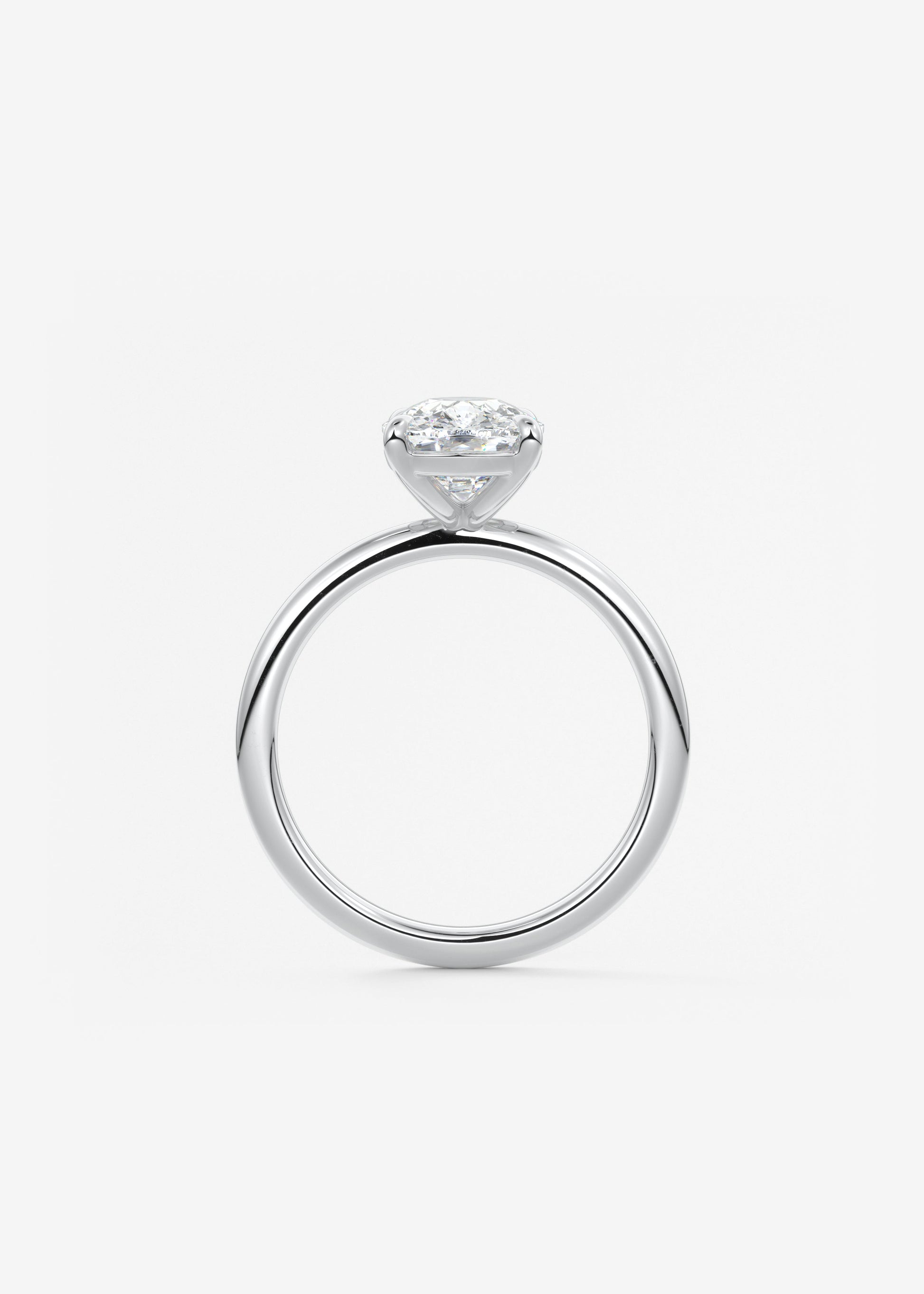 Oval Solitaire With Raised Basket Gallery Lab Grown Diamond Engagement Ring