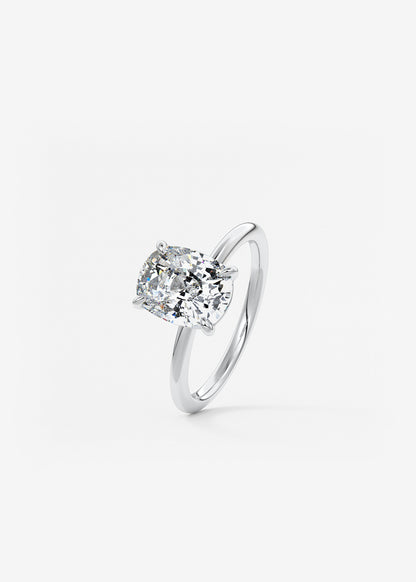 Oval Solitaire With Raised Basket Gallery Lab Grown Diamond Engagement Ring