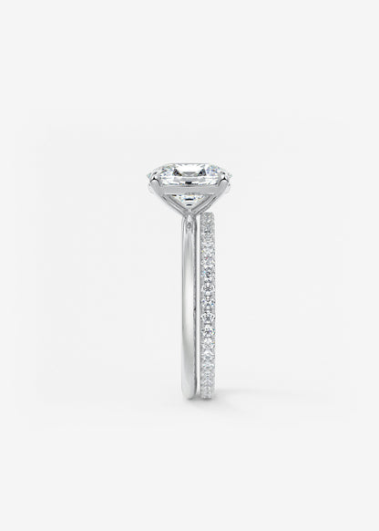 Oval Solitaire With Raised Basket Gallery Lab Grown Diamond Engagement Ring