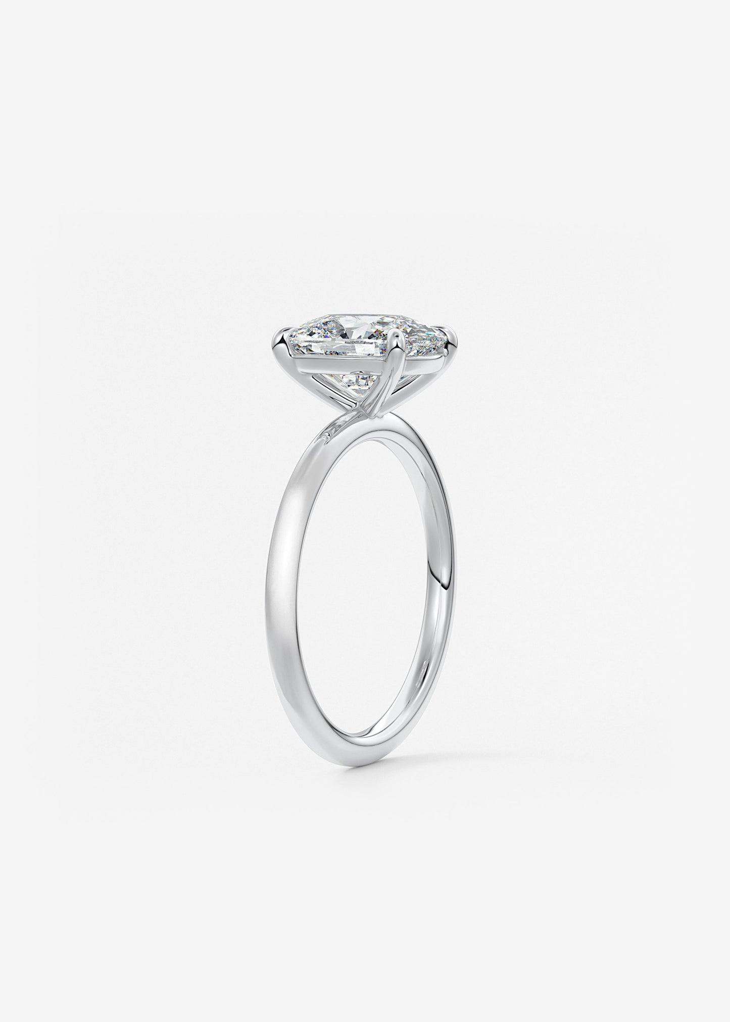 Oval Solitaire With Raised Basket Gallery Lab Grown Diamond Engagement Ring