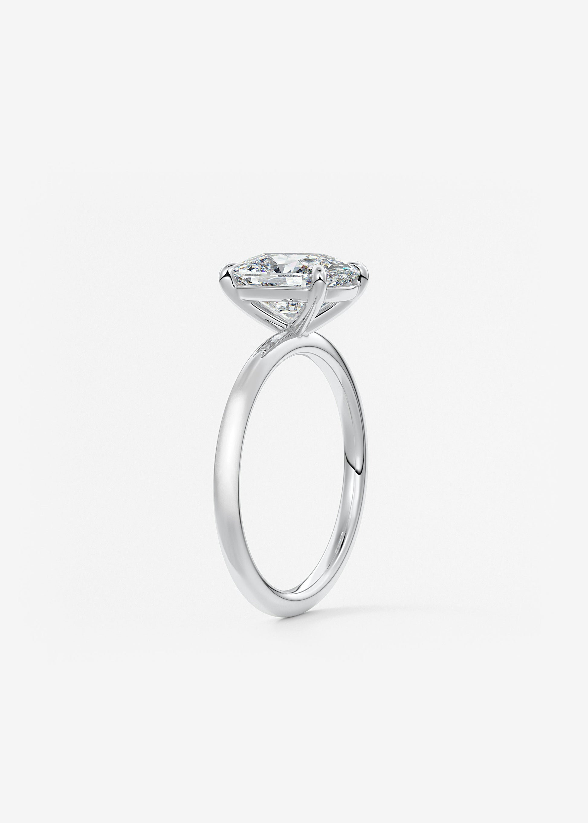 Oval Solitaire With Raised Basket Gallery Lab Grown Diamond Engagement Ring