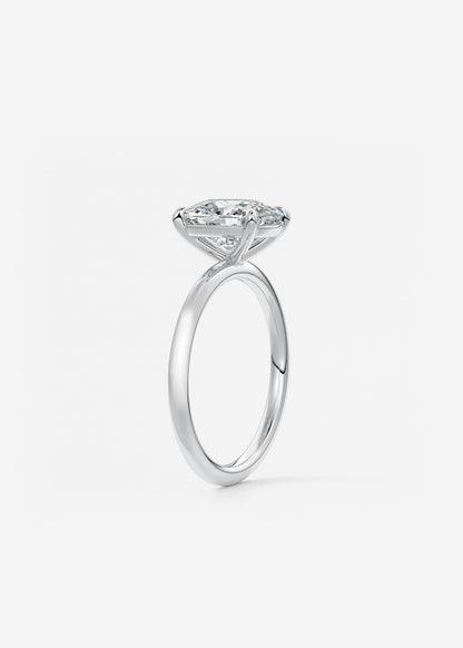 Oval Solitaire With Raised Basket Gallery Lab Grown Diamond Engagement Ring