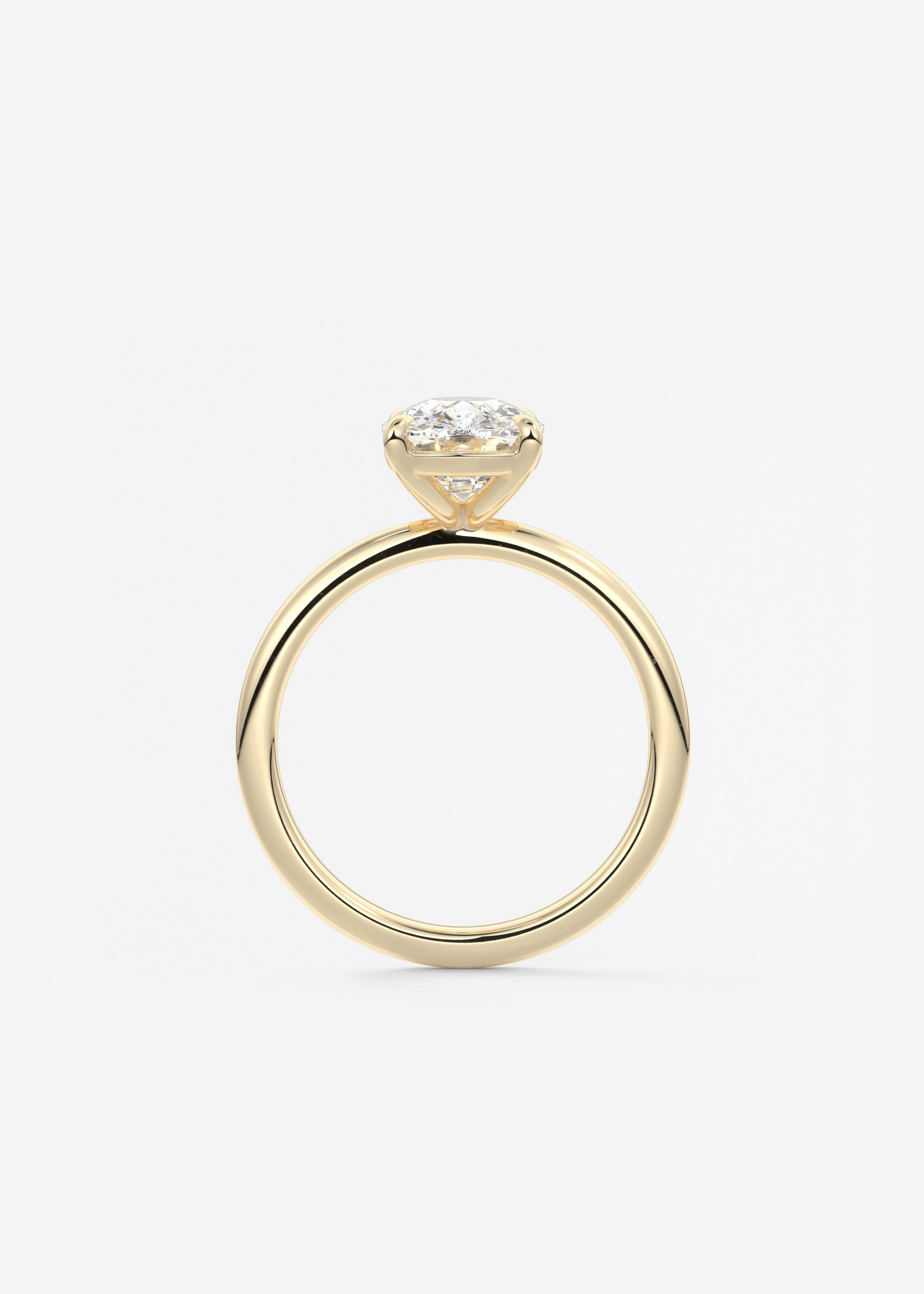 Oval Solitaire With Raised Basket Gallery Lab Grown Diamond Engagement Ring