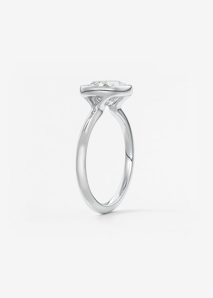 Oval Solitaire With Raised Basket Gallery Lab Grown Diamond Engagement Ring
