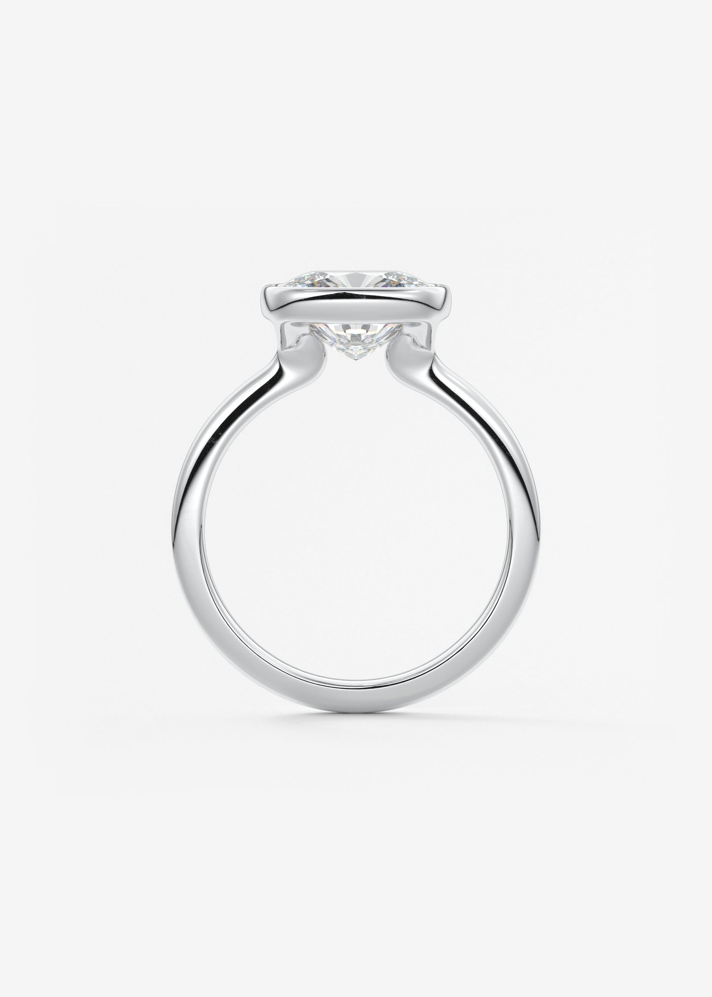 Oval Solitaire With Raised Basket Gallery Lab Grown Diamond Engagement Ring