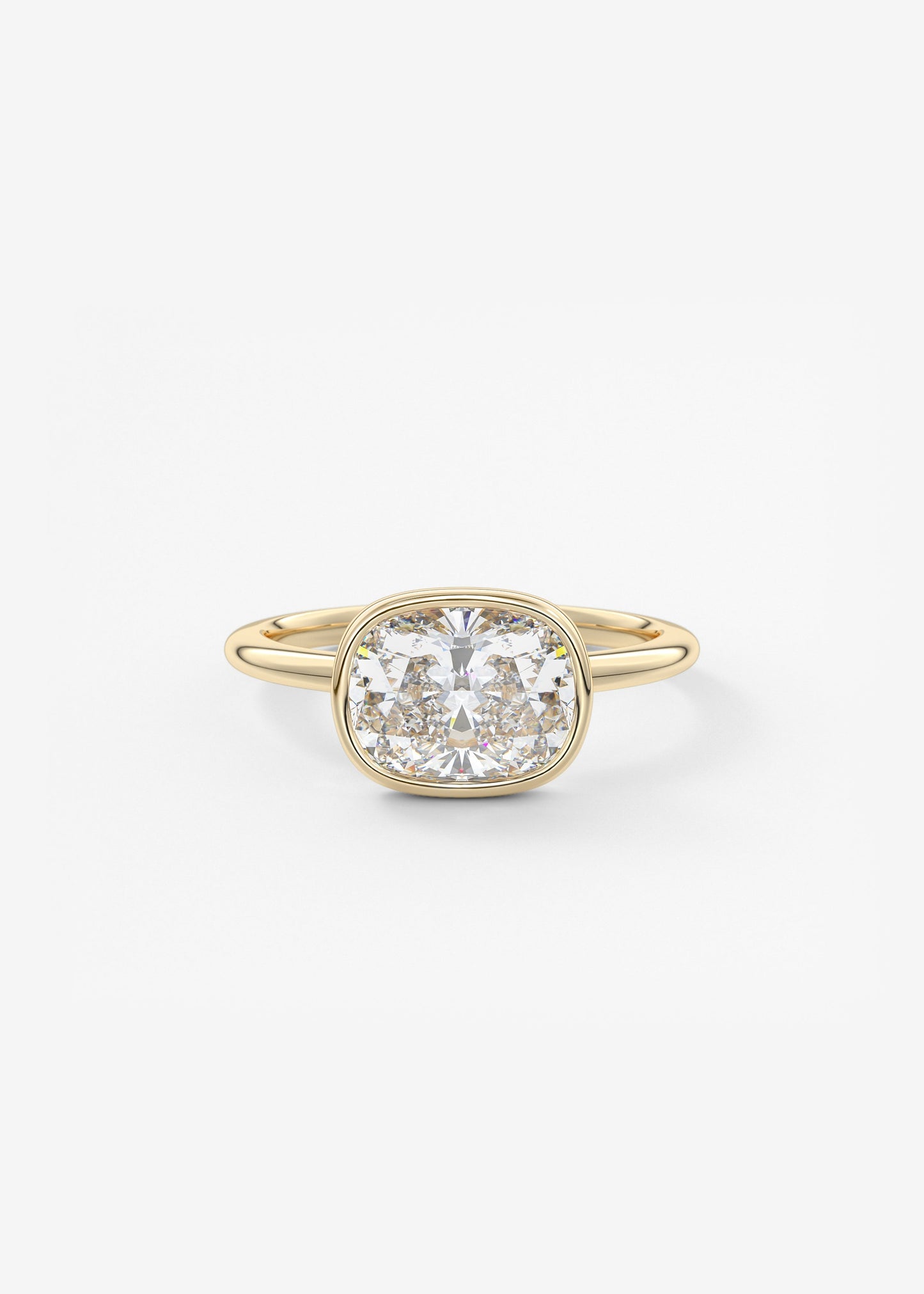 Oval Solitaire With Raised Basket Gallery Lab Grown Diamond Engagement Ring