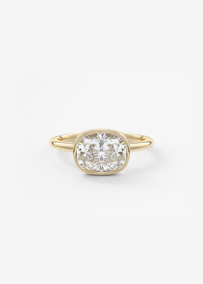 Oval Solitaire With Raised Basket Gallery Lab Grown Diamond Engagement Ring