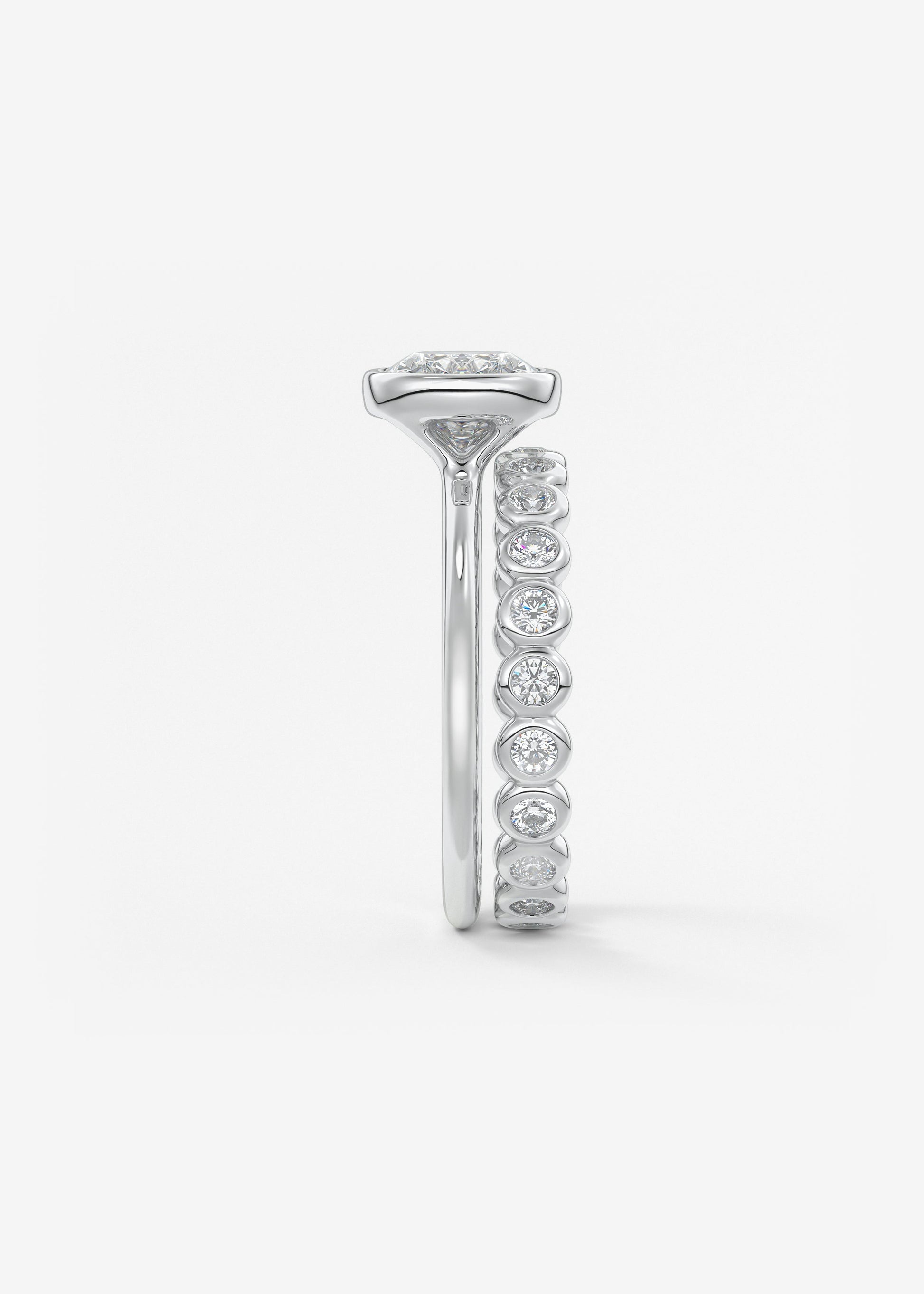 Oval Solitaire With Raised Basket Gallery Lab Grown Diamond Engagement Ring