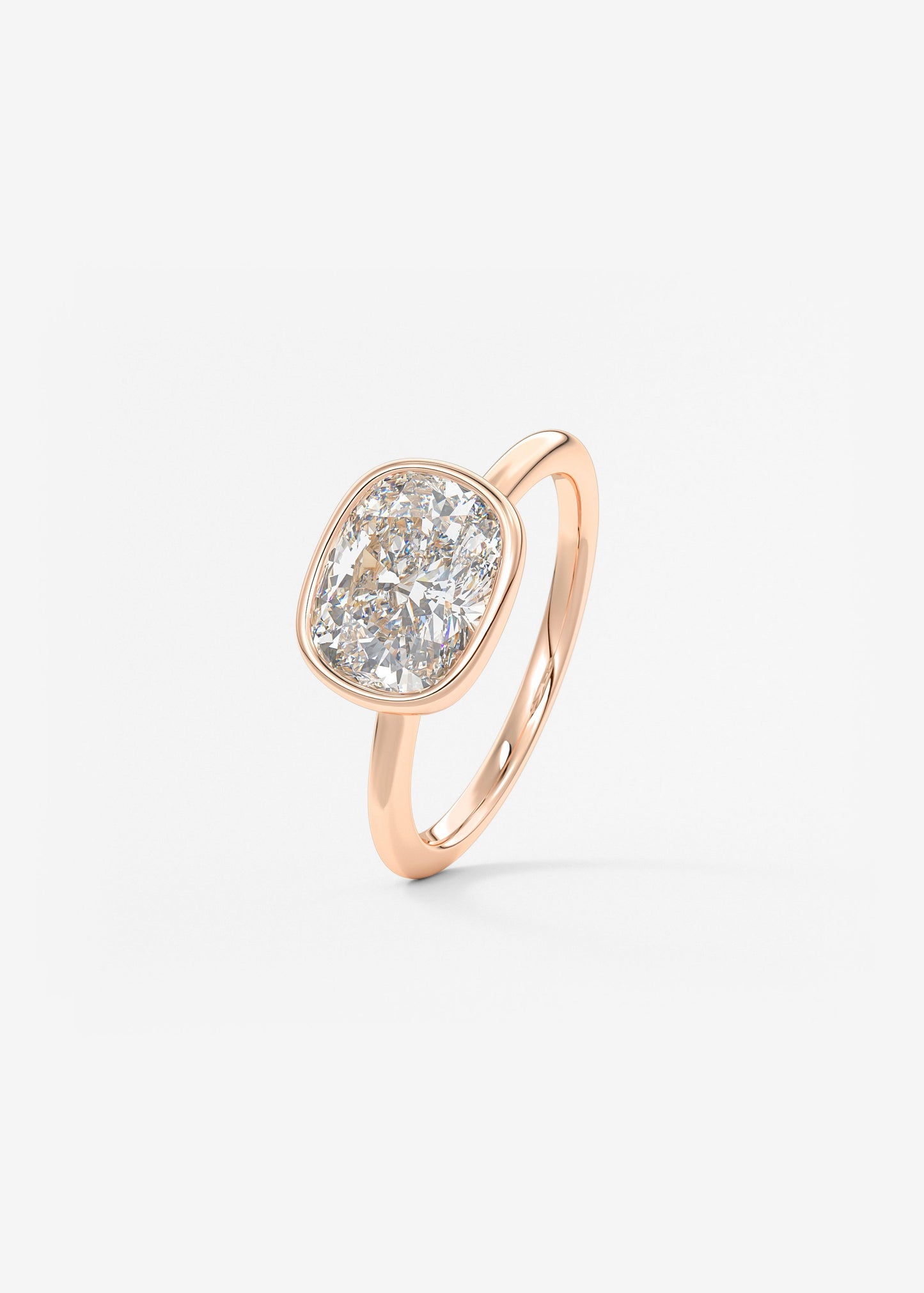 Oval Solitaire With Raised Basket Gallery Lab Grown Diamond Engagement Ring
