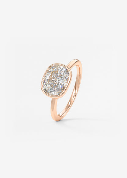Oval Solitaire With Raised Basket Gallery Lab Grown Diamond Engagement Ring
