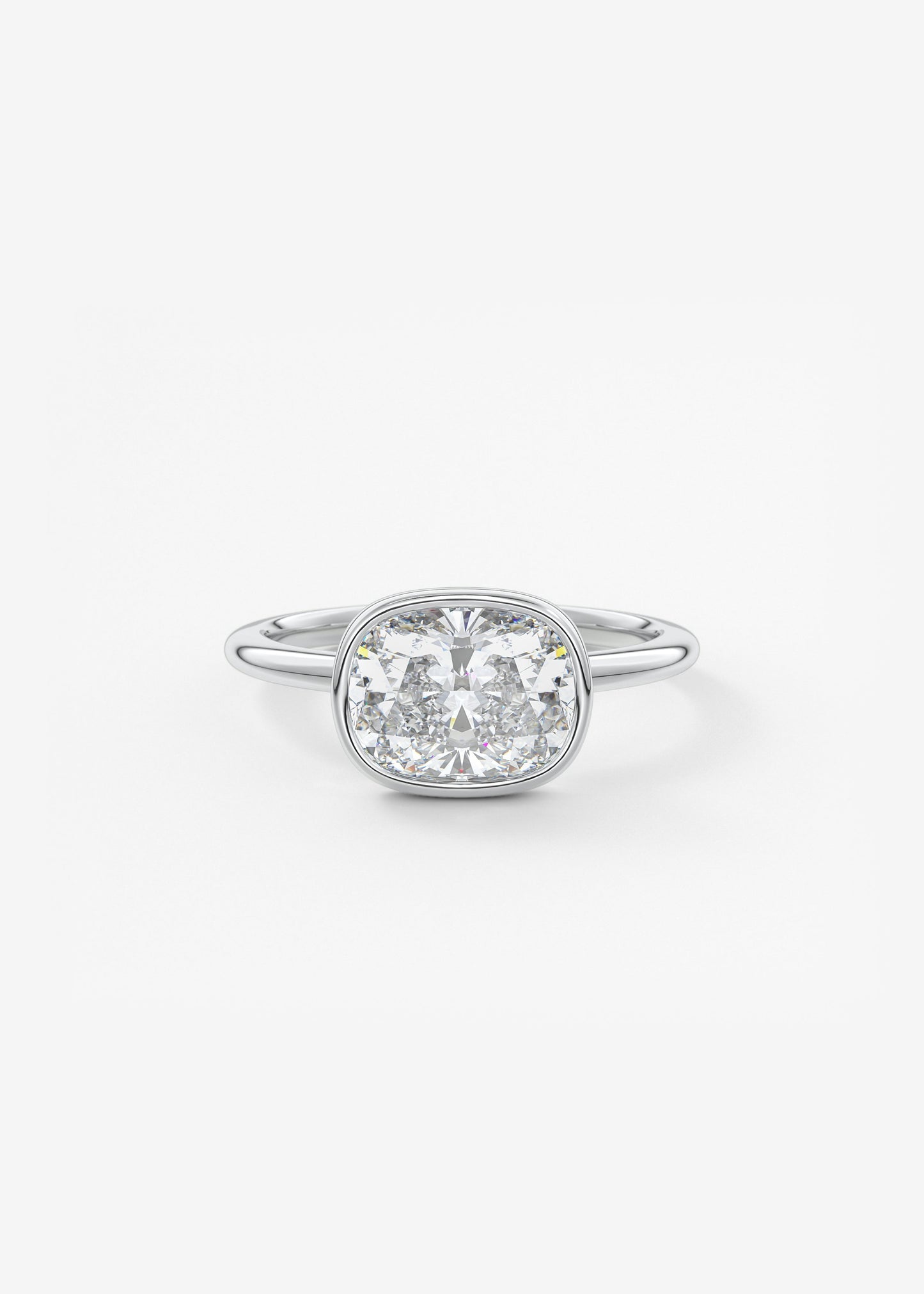 Oval Solitaire With Raised Basket Gallery Lab Grown Diamond Engagement Ring
