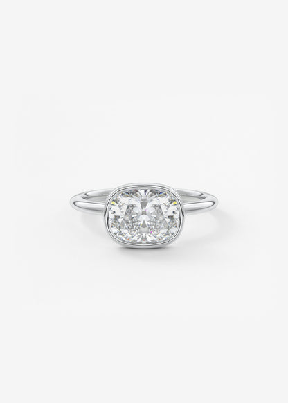 Oval Solitaire With Raised Basket Gallery Lab Grown Diamond Engagement Ring
