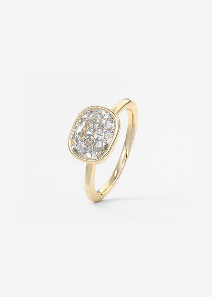 Oval Solitaire With Raised Basket Gallery Lab Grown Diamond Engagement Ring
