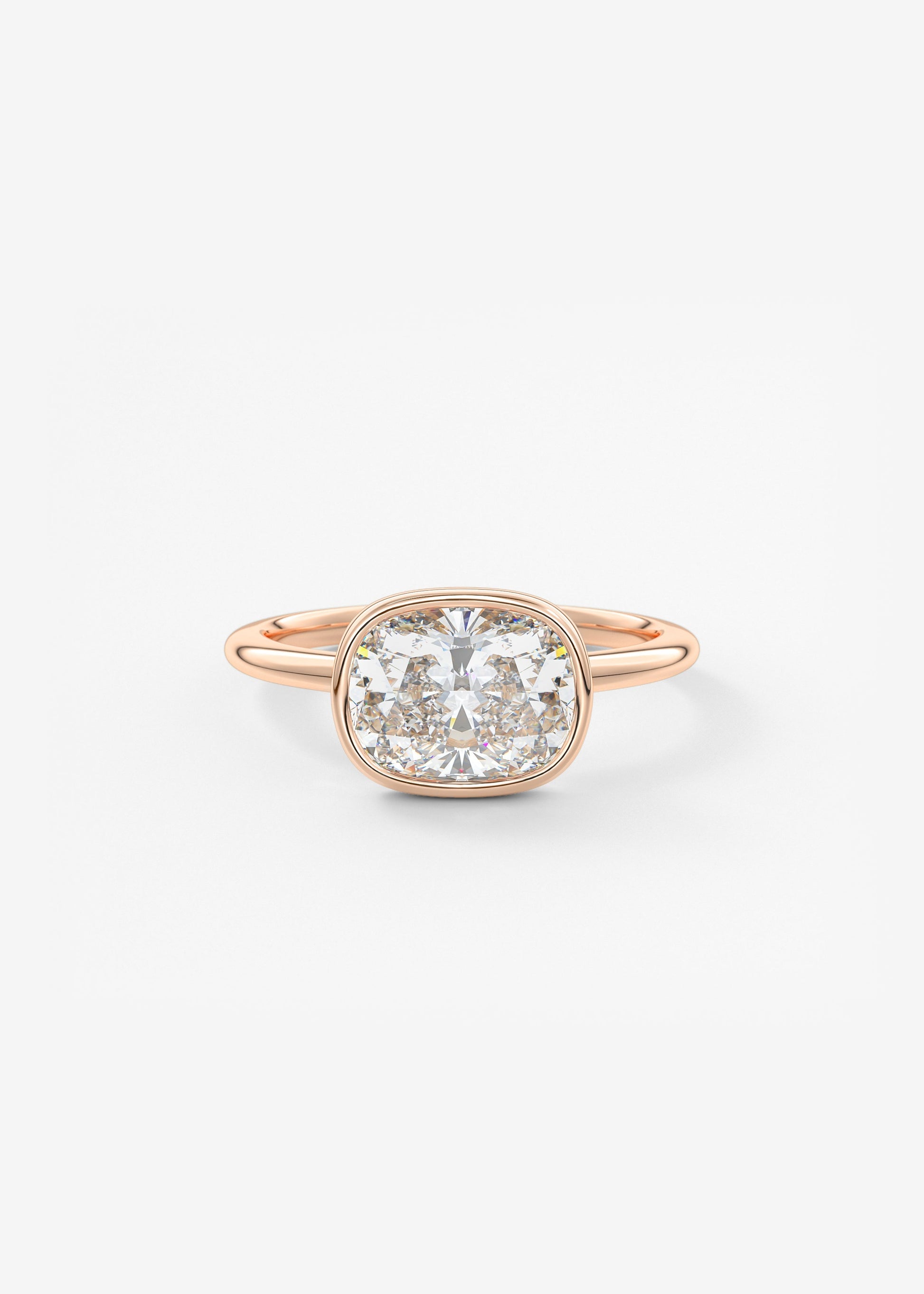 Oval Solitaire With Raised Basket Gallery Lab Grown Diamond Engagement Ring