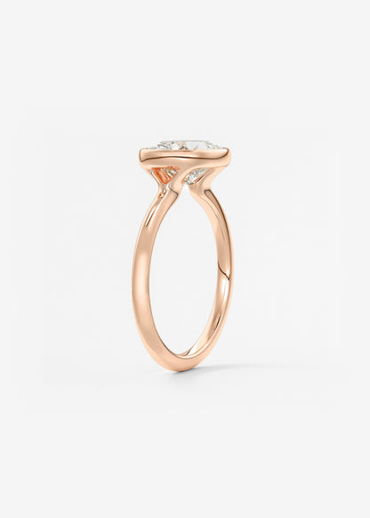 Oval Solitaire With Raised Basket Gallery Lab Grown Diamond Engagement Ring
