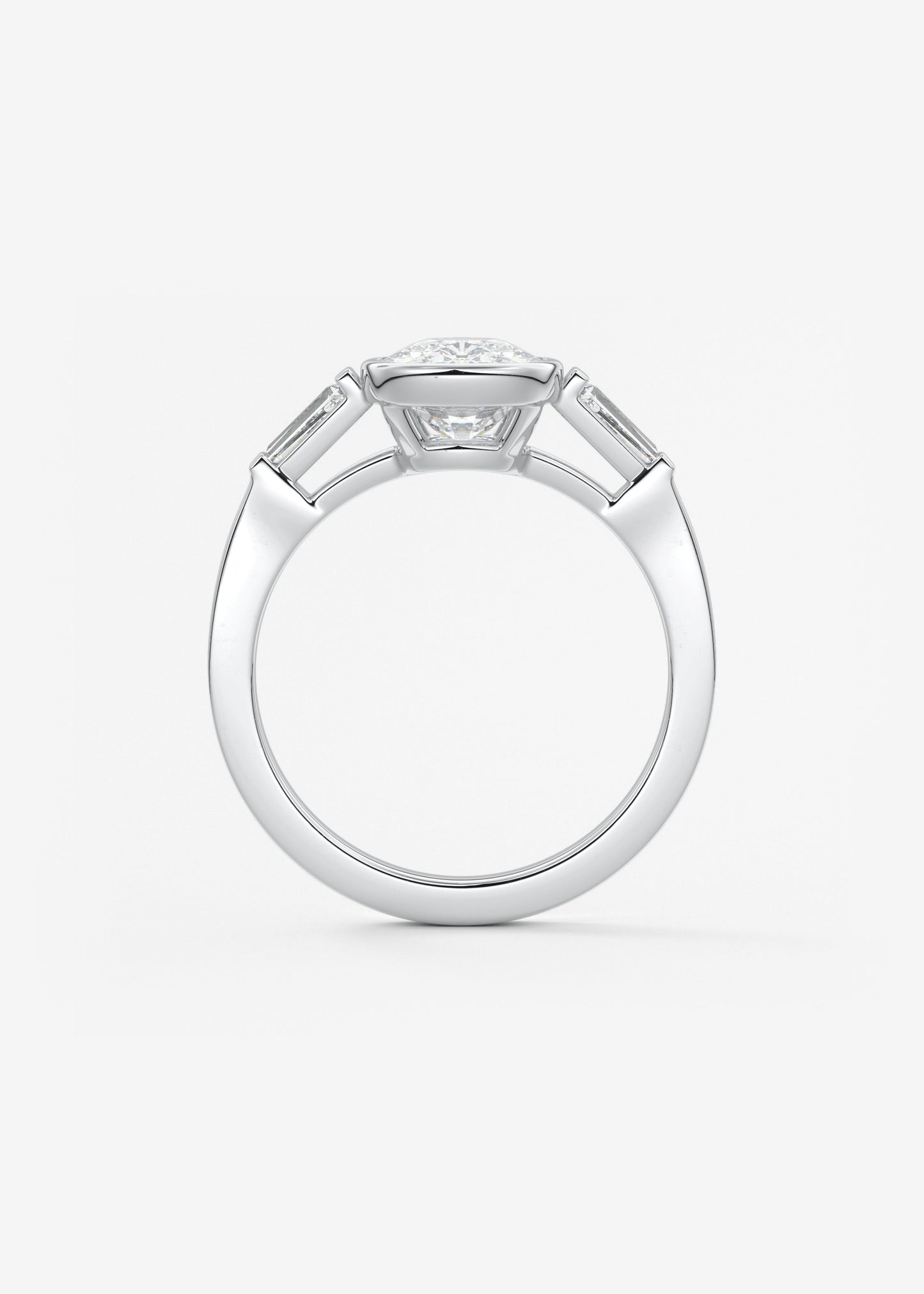 Oval Solitaire With Raised Basket Gallery Lab Grown Diamond Engagement Ring