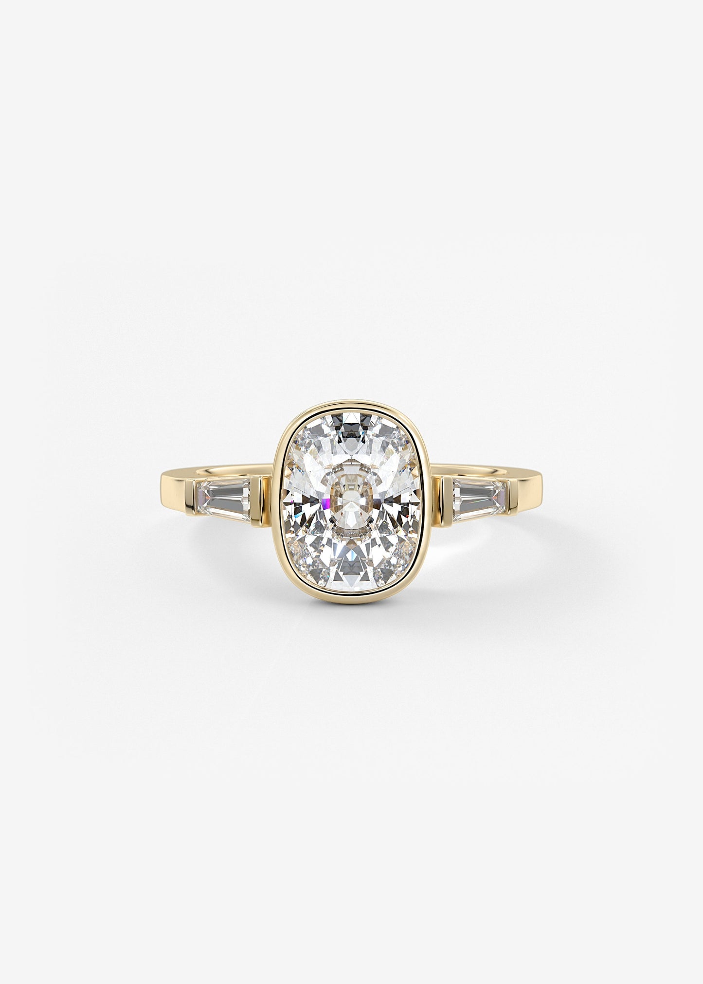 Oval Solitaire With Raised Basket Gallery Lab Grown Diamond Engagement Ring