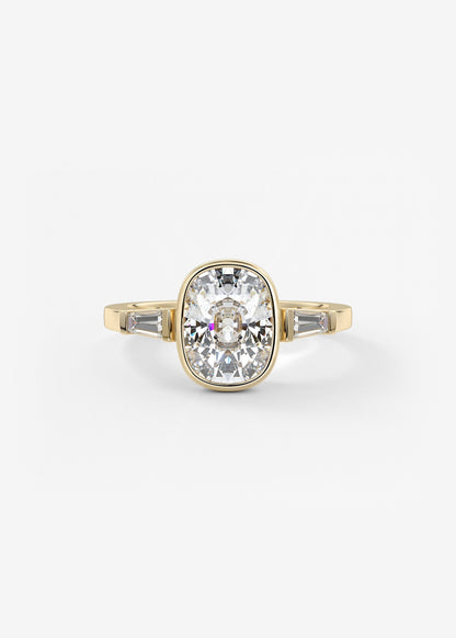 Oval Solitaire With Raised Basket Gallery Lab Grown Diamond Engagement Ring