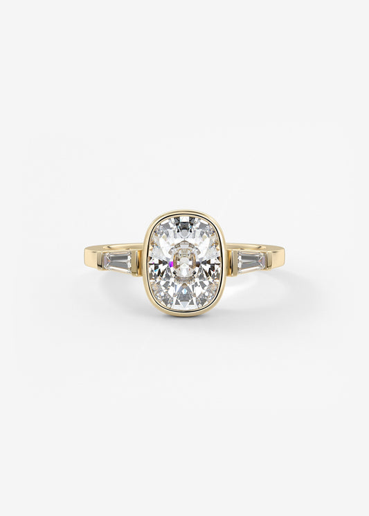 Oval Solitaire With Raised Basket Gallery Lab Grown Diamond Engagement Ring