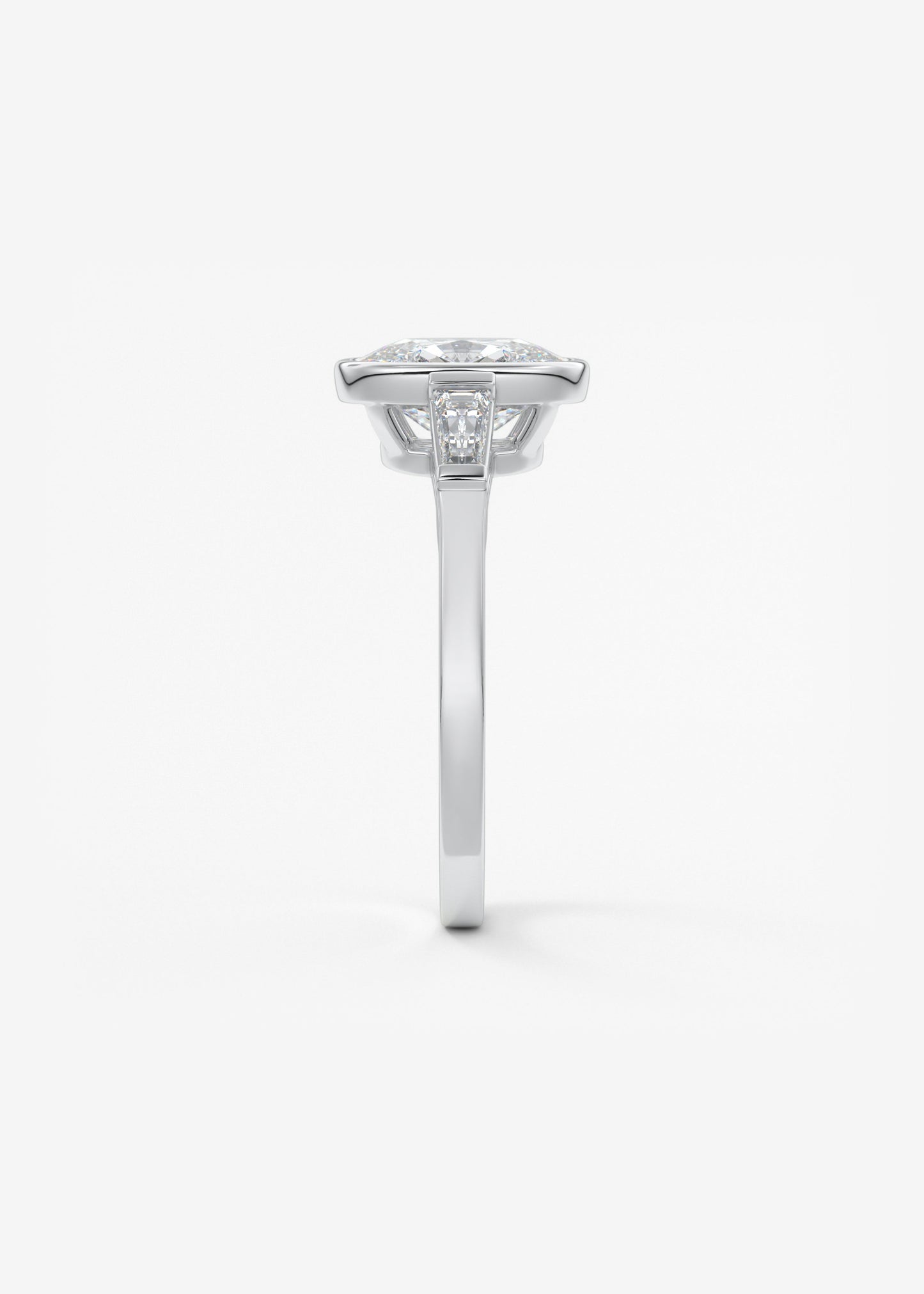 Oval Solitaire With Raised Basket Gallery Lab Grown Diamond Engagement Ring