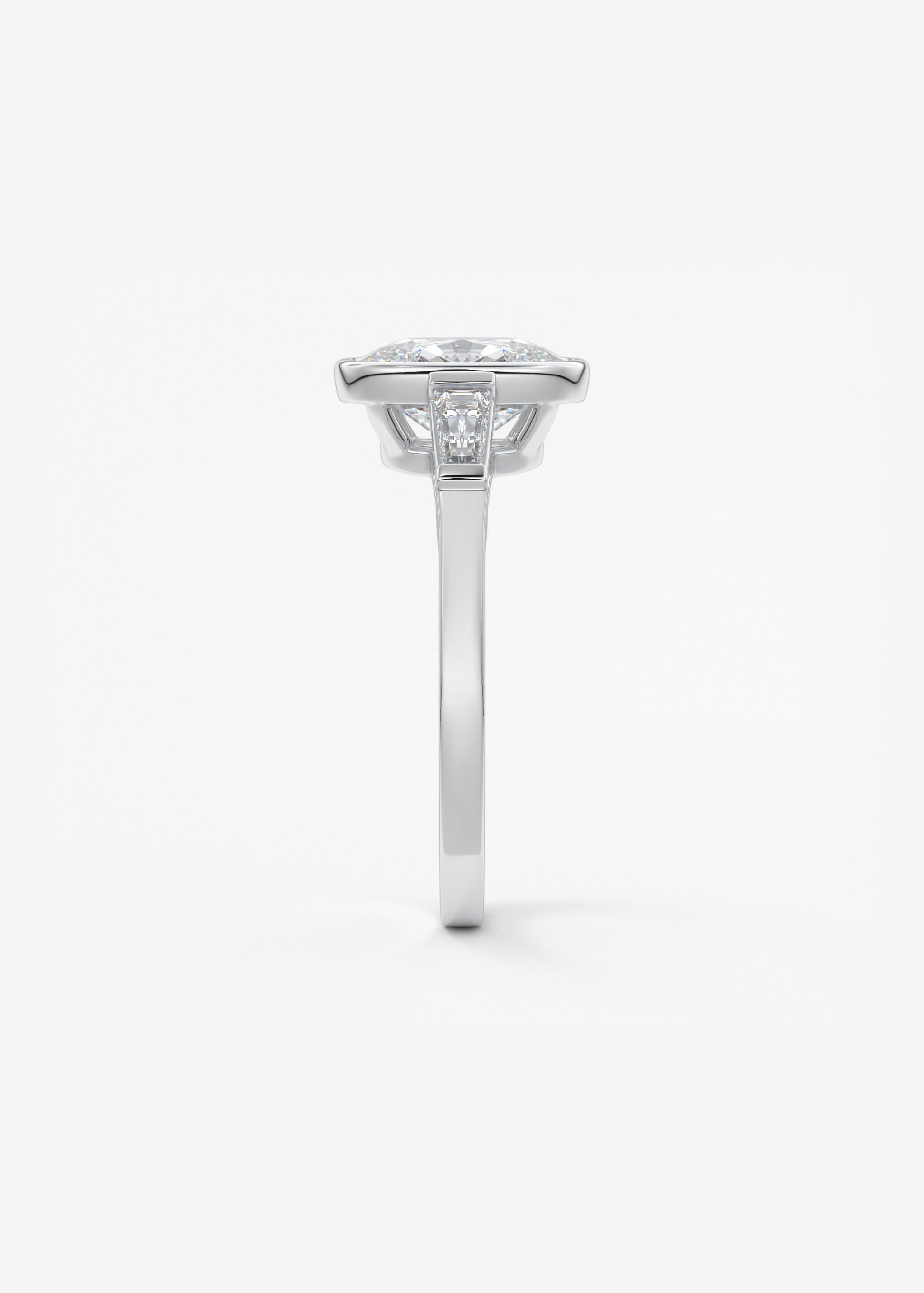 Oval Solitaire With Raised Basket Gallery Lab Grown Diamond Engagement Ring