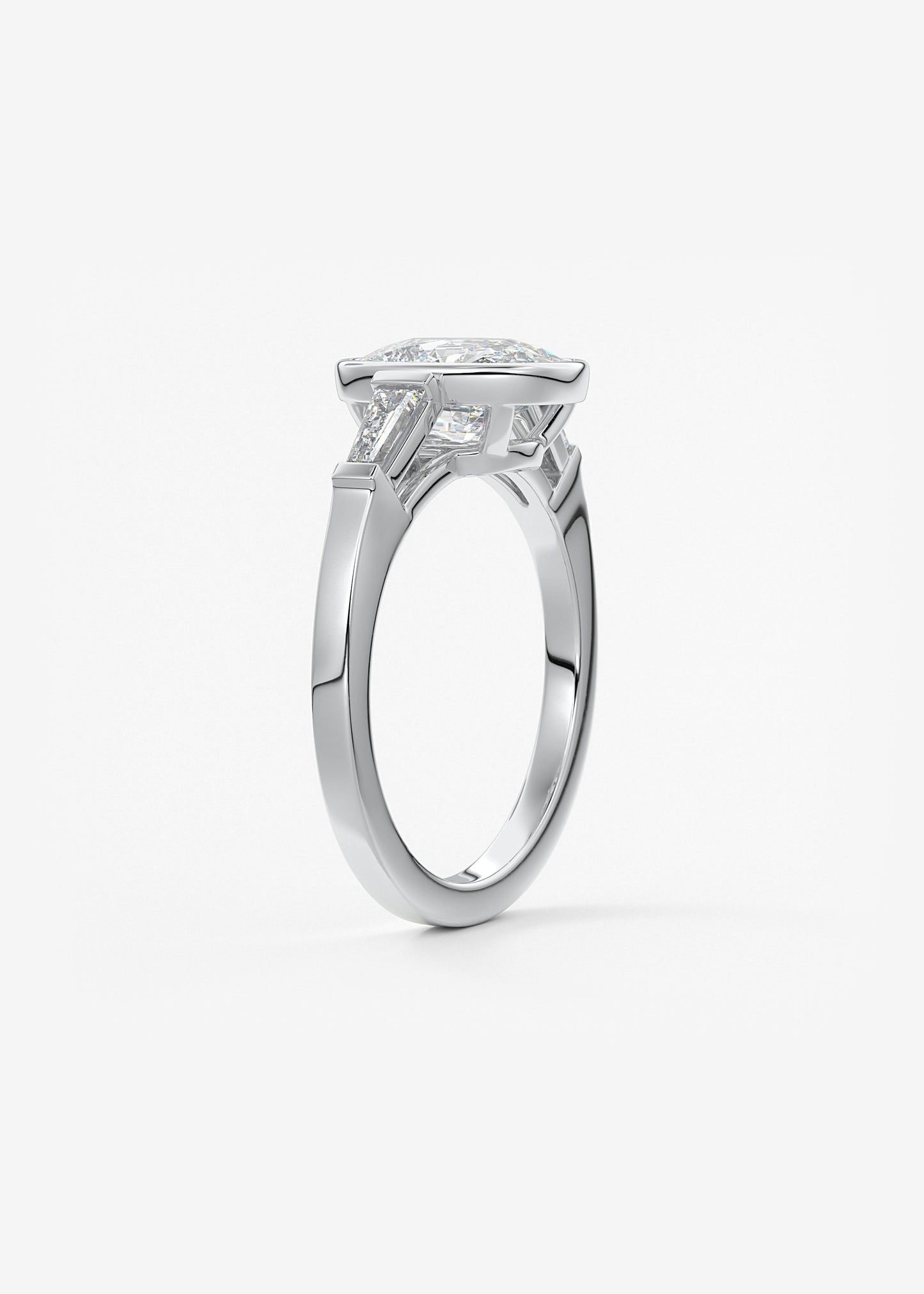 Oval Solitaire With Raised Basket Gallery Lab Grown Diamond Engagement Ring