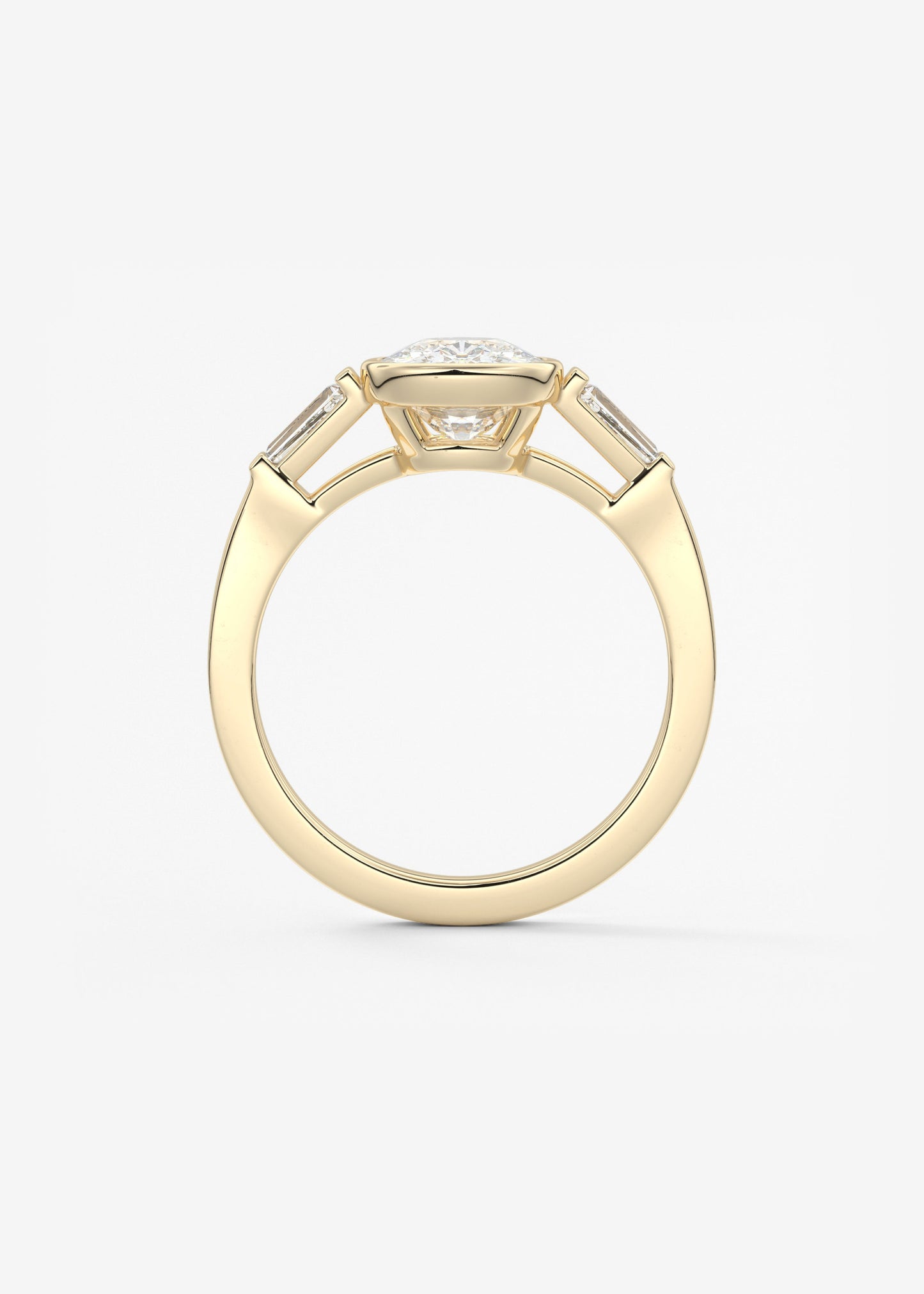 Oval Solitaire With Raised Basket Gallery Lab Grown Diamond Engagement Ring