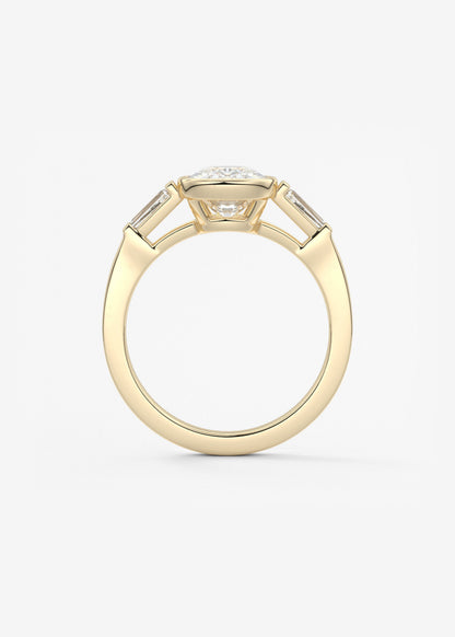 Oval Solitaire With Raised Basket Gallery Lab Grown Diamond Engagement Ring