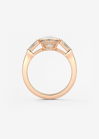 Oval Solitaire With Raised Basket Gallery Lab Grown Diamond Engagement Ring