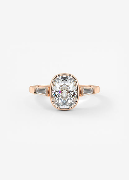 Oval Solitaire With Raised Basket Gallery Lab Grown Diamond Engagement Ring