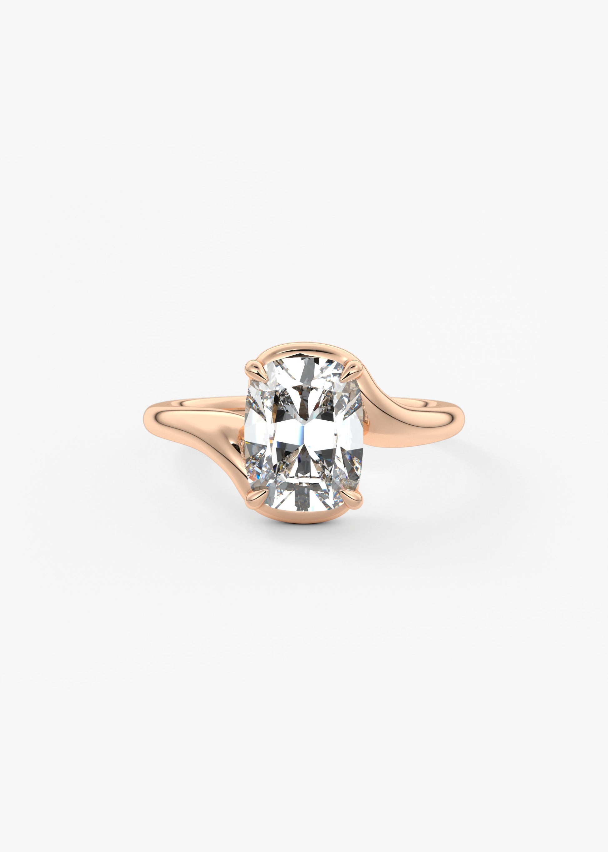 Oval Solitaire With Raised Basket Gallery Lab Grown Diamond Engagement Ring