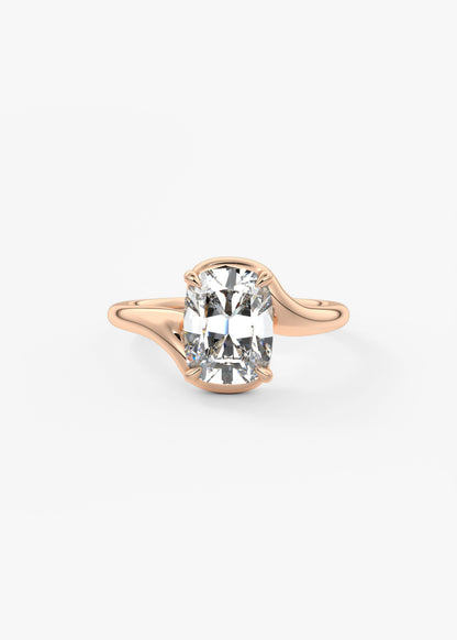 Oval Solitaire With Raised Basket Gallery Lab Grown Diamond Engagement Ring