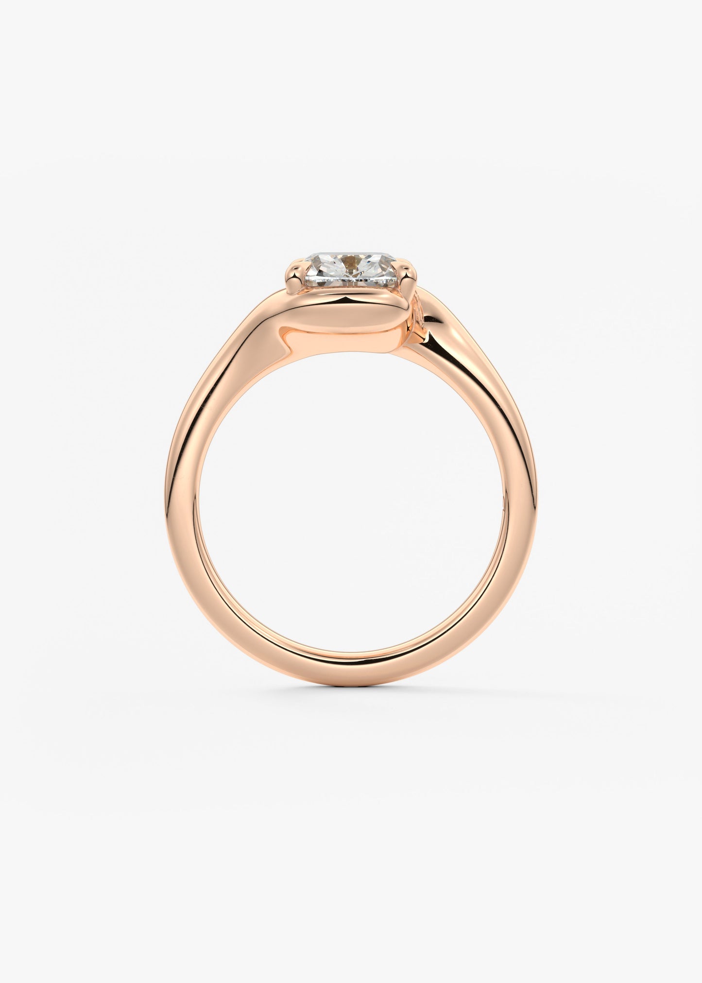 Oval Solitaire With Raised Basket Gallery Lab Grown Diamond Engagement Ring