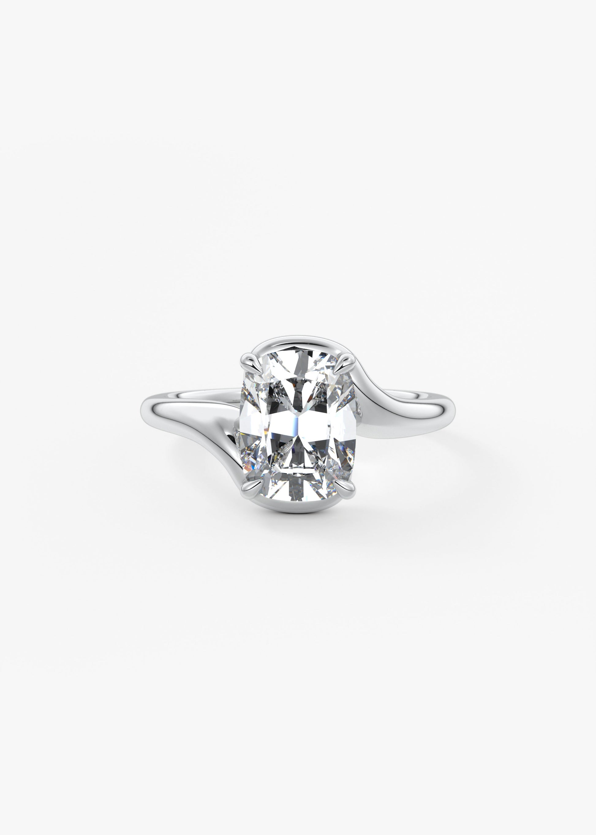 Oval Solitaire With Raised Basket Gallery Lab Grown Diamond Engagement Ring