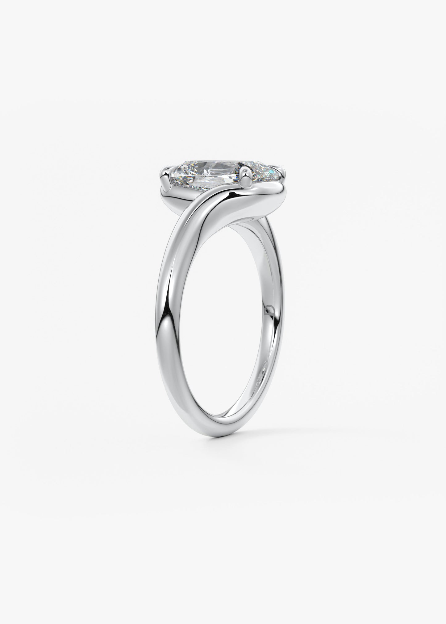 Oval Solitaire With Raised Basket Gallery Lab Grown Diamond Engagement Ring