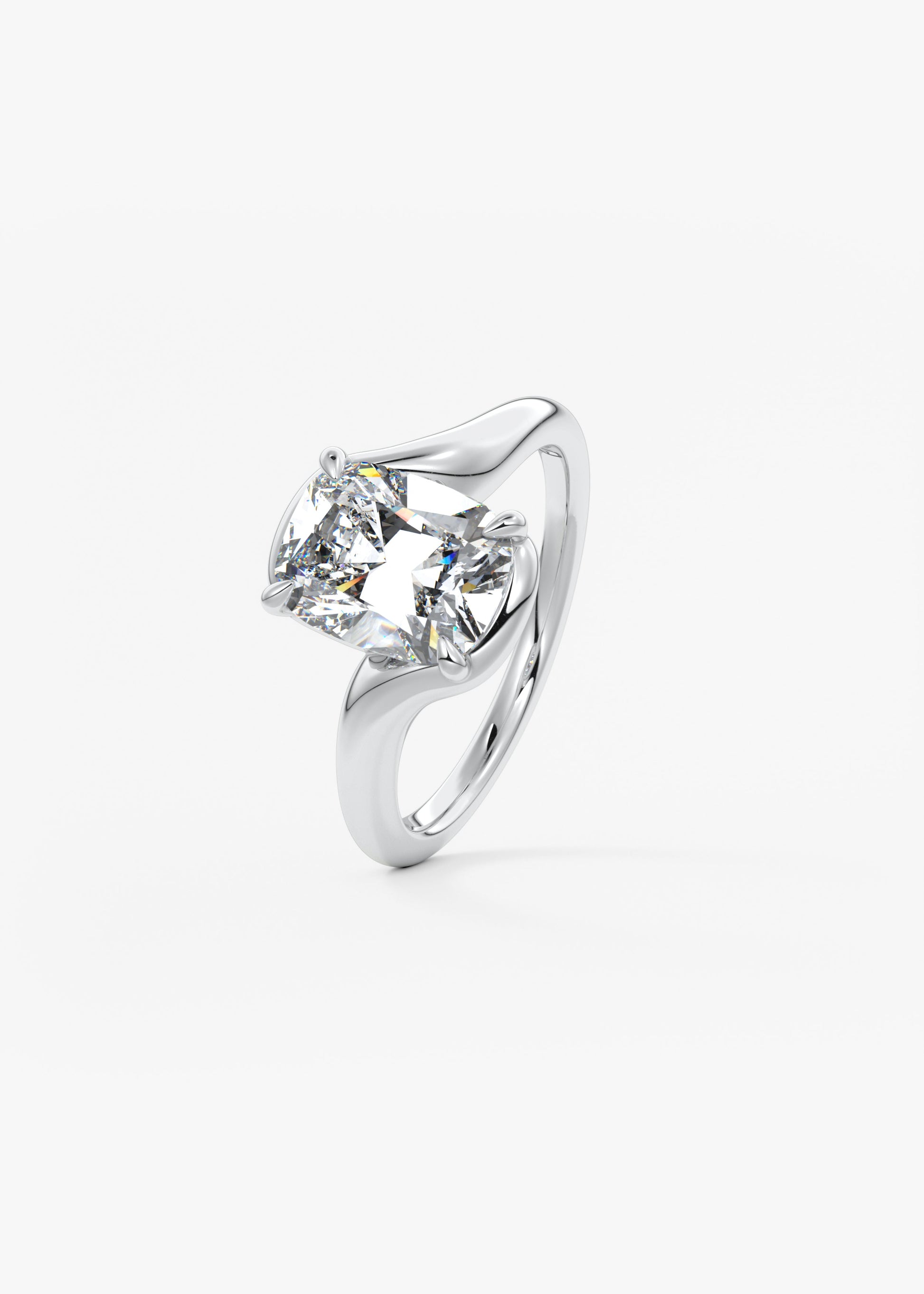 Oval Solitaire With Raised Basket Gallery Lab Grown Diamond Engagement Ring