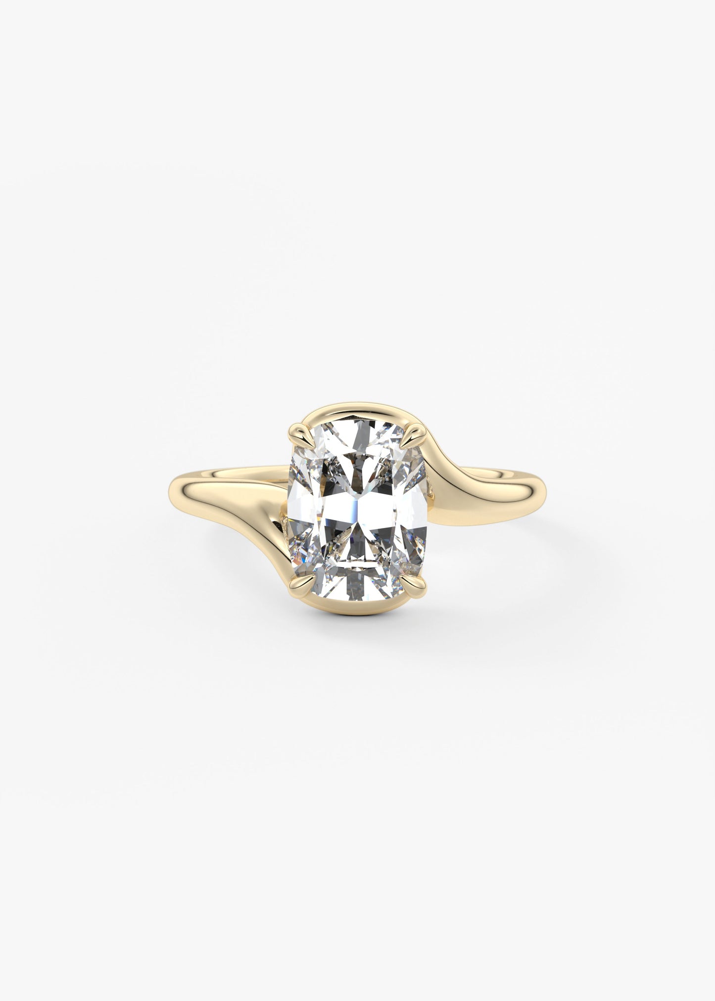 Oval Solitaire With Raised Basket Gallery Lab Grown Diamond Engagement Ring