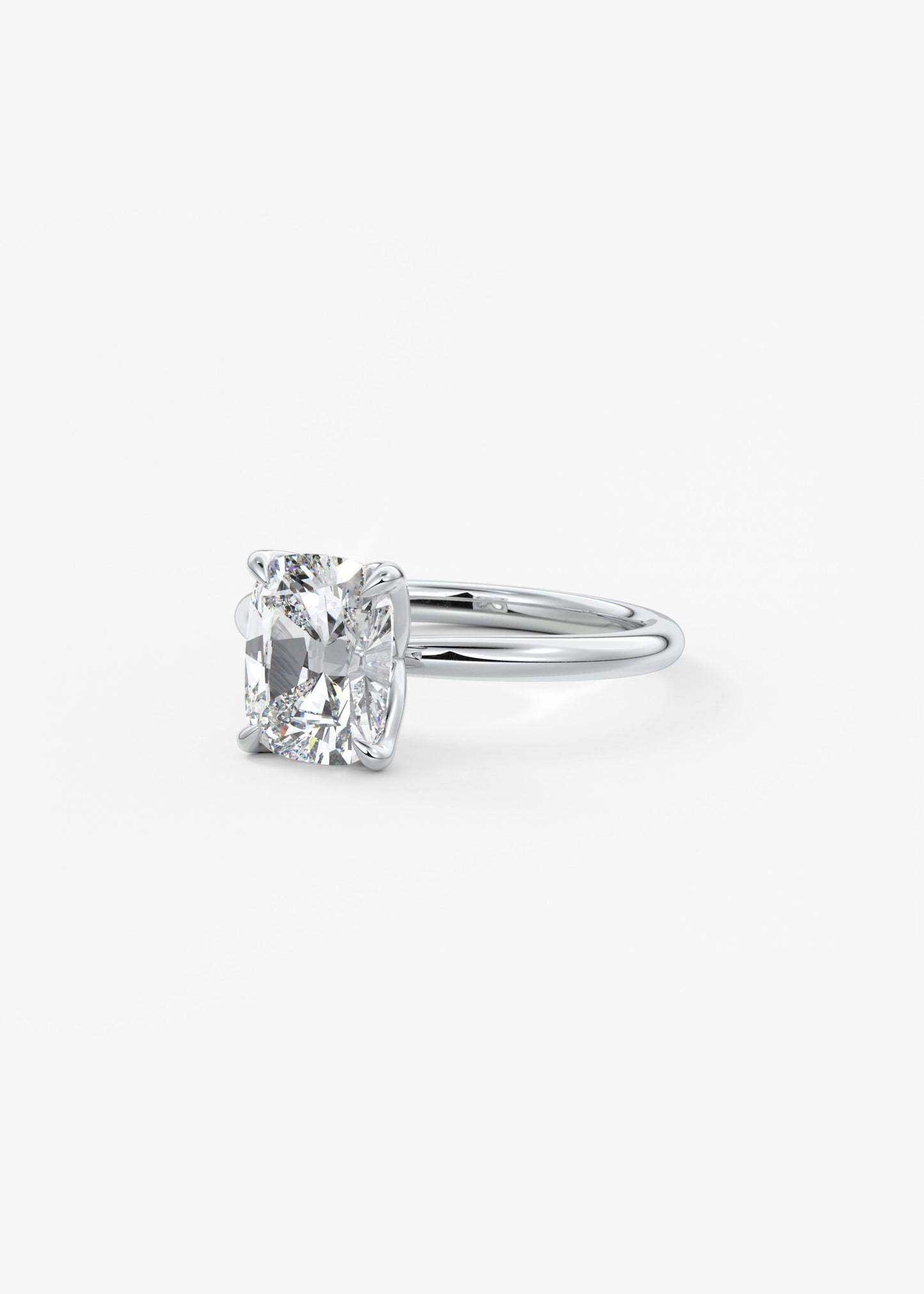 Oval Solitaire With Raised Basket Gallery Lab Grown Diamond Engagement Ring