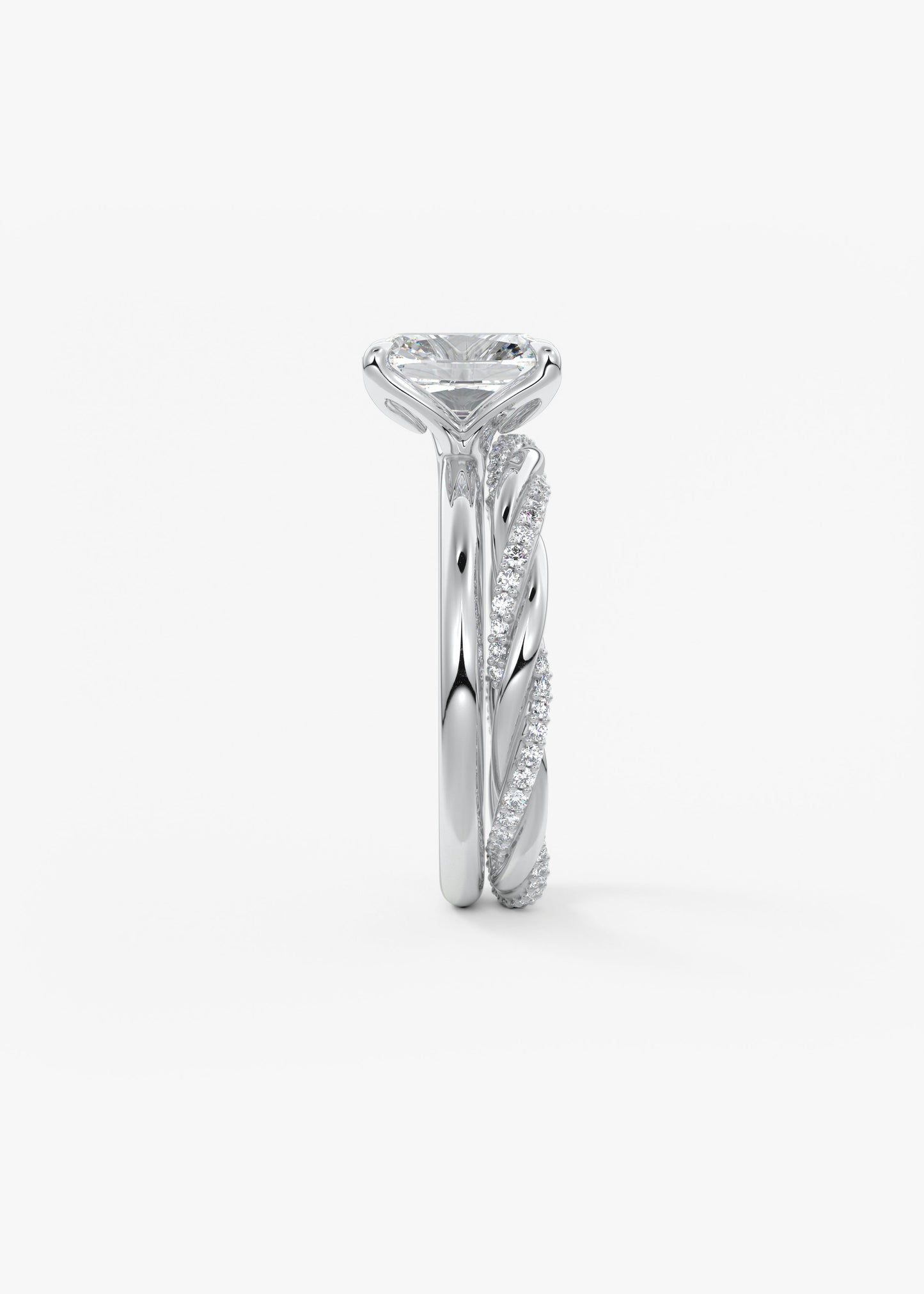 Oval Solitaire With Raised Basket Gallery Lab Grown Diamond Engagement Ring
