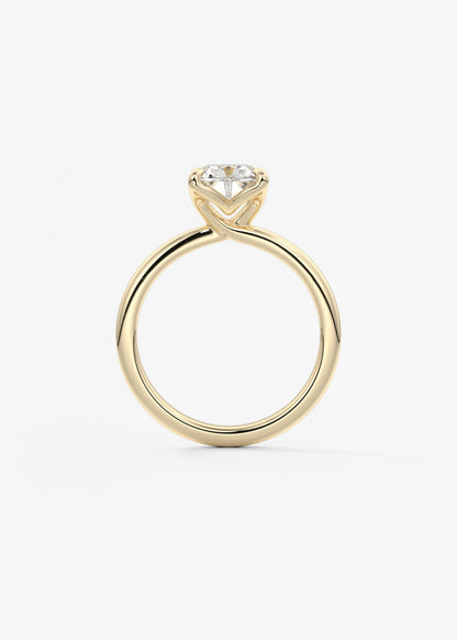 Oval Solitaire With Raised Basket Gallery Lab Grown Diamond Engagement Ring